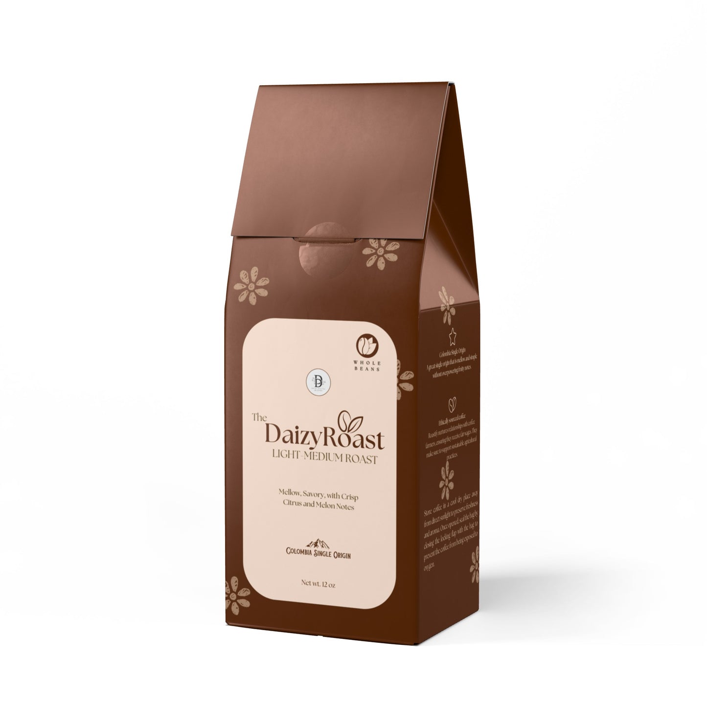 The DaizyRoast, Light-Medium Roast, Colombia Single Origin Coffee , 1 bag (12oz)