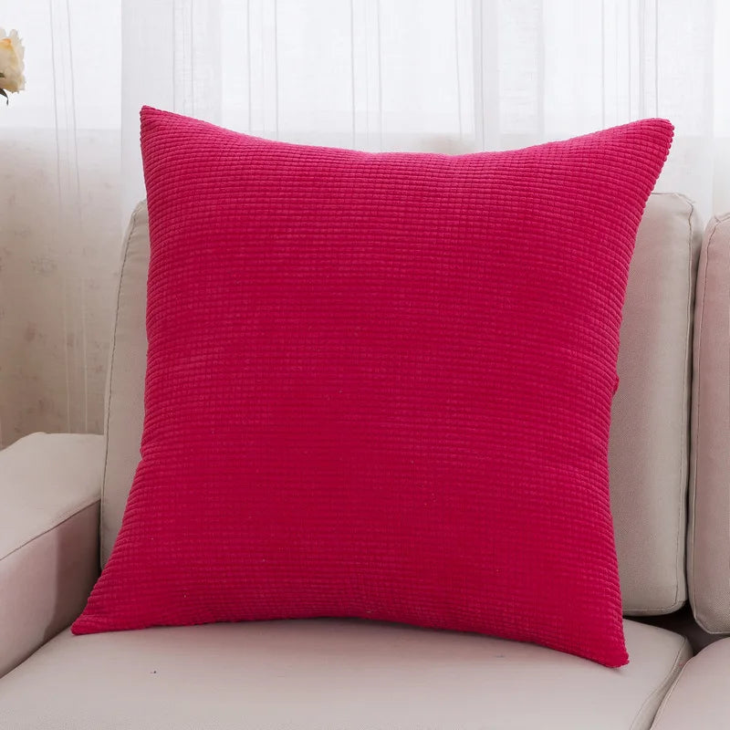 Cozy Corduroy Pillowcase: Soft Velvet Striped Throw Pillow Covers for Living Room, Bed, and Sofa