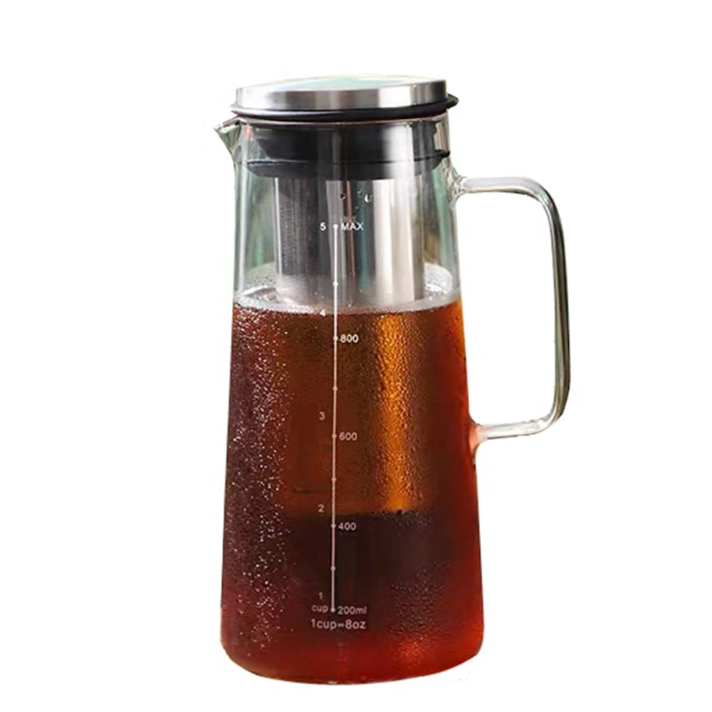 Cold Brew Coffee and Tea Maker: 1.4 Liter Pitcher for Iced Beverages