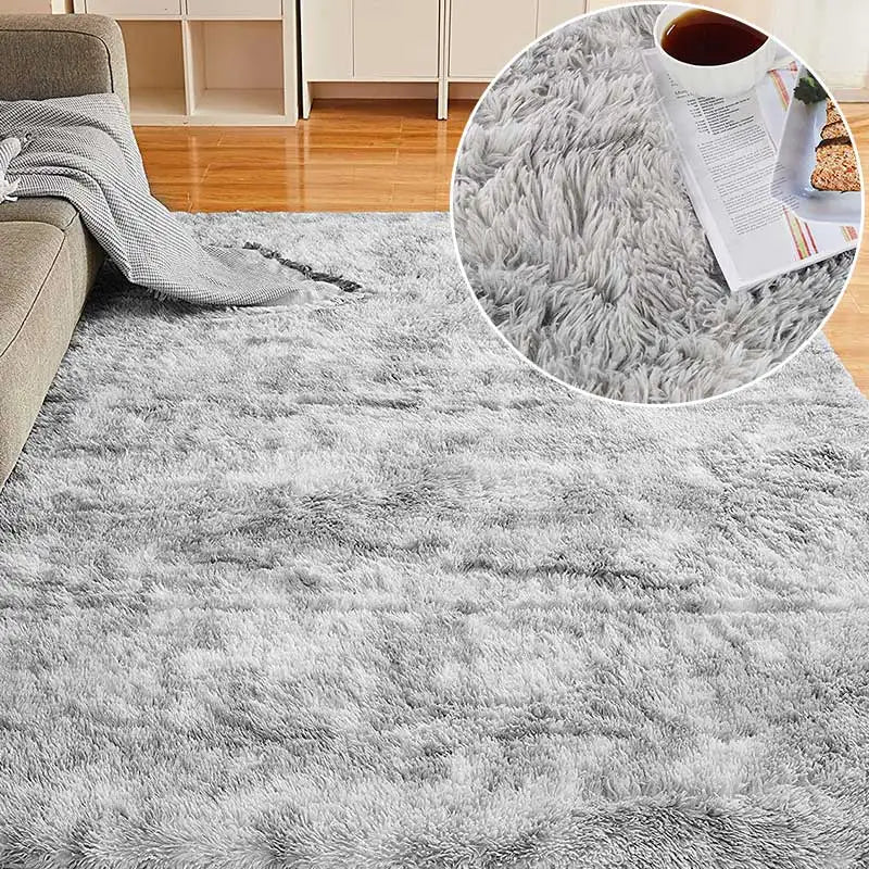 Summer Green Shaggy Rug: Soft, Large Area Rug for Kids' Bedrooms and Living Rooms