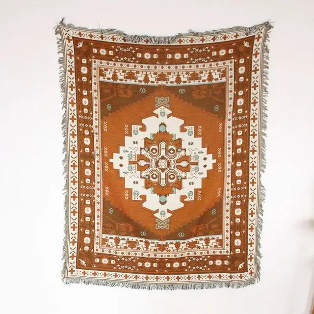 Nordic Sofa Blanket: Bohemian Tapestry