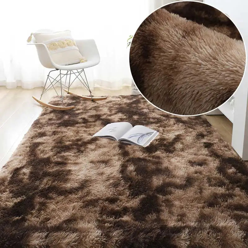 Summer Green Shaggy Rug: Soft, Large Area Rug for Kids' Bedrooms and Living Rooms