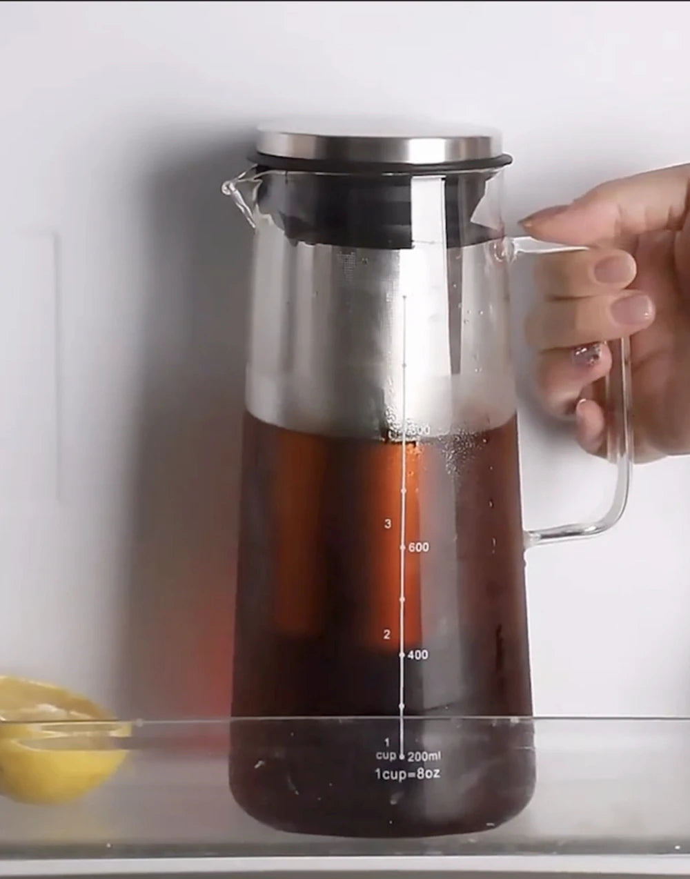 Cold Brew Coffee and Tea Maker: 1.4 Liter Pitcher for Iced Beverages