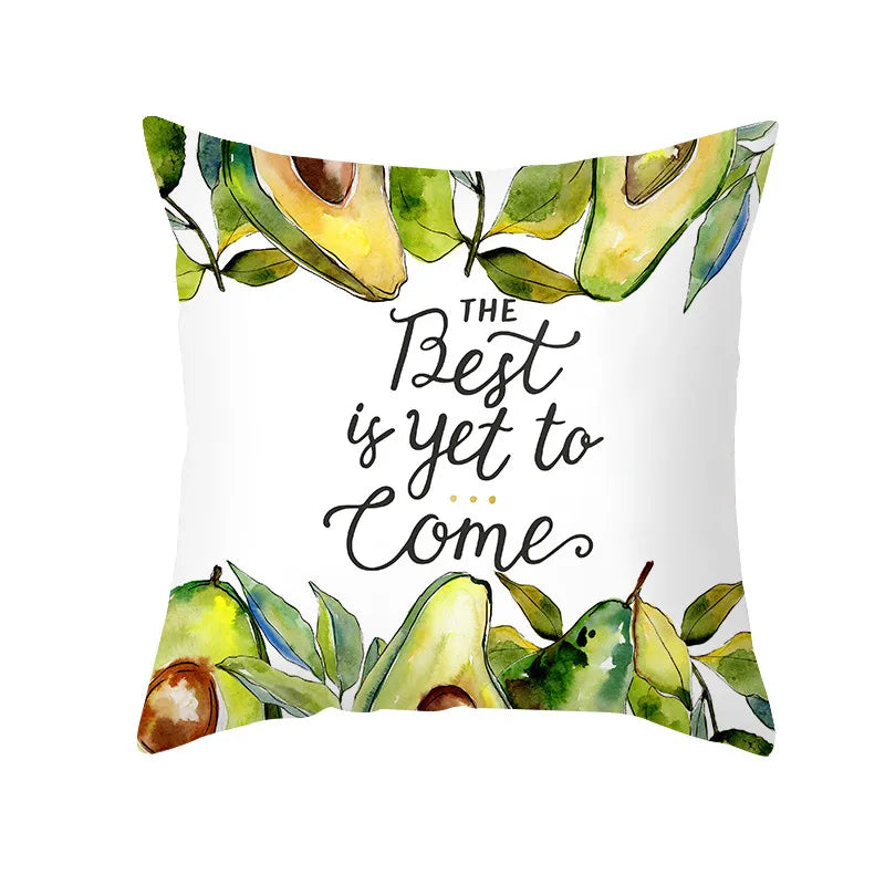 Summer Fruit Cushion Covers: Lemon, Orange, Strawberry, and Watermelon Decorative Pillows